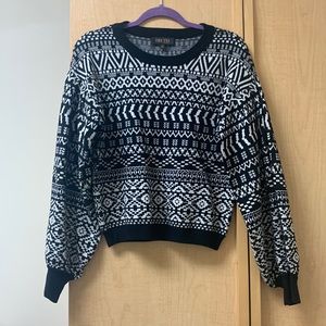 Black and white long sleeve